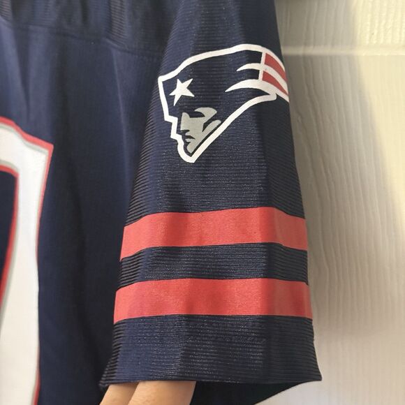 Youth L Rob Gronkowski #87 New England Patriots NFL Jersey Blue 14/16 Excellent - Picture 5 of 8